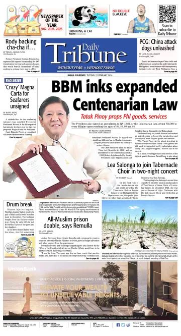 phildaily tribune|Daily Tribune .